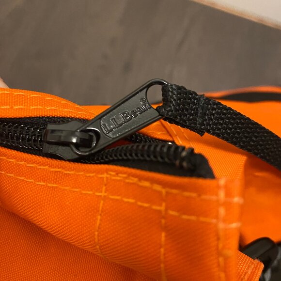 L.L. Bean Shoulder Messenger Bag Vintage 90’s Rare Orange Adjustable - Picture 9 of 13